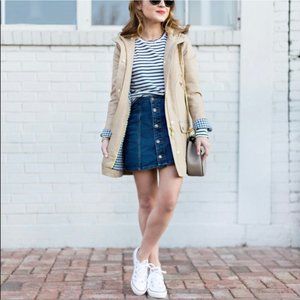 J. Crew Chateau Hooded Trench Coat size 6P